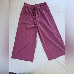 SHEIN LUNE Plus Size Paperbag Waist Knot Detail Cropped Pants